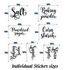 Pantry Organization Labels, Pantry Labels for Jars Containers Set of
