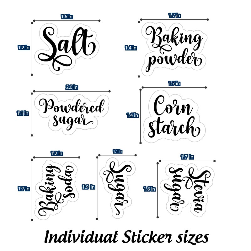 Pantry Organization Labels, Pantry Labels for Jars Containers Set of