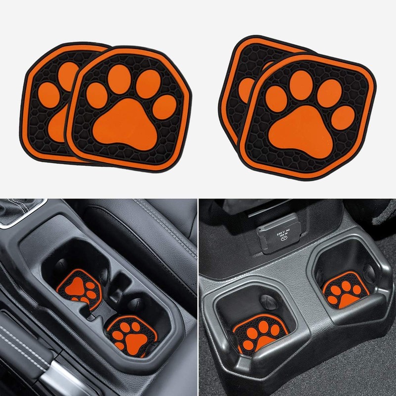 Auovo Auto Cup Holder Inserts Coaster Fit for 2018-2023 Wrangler