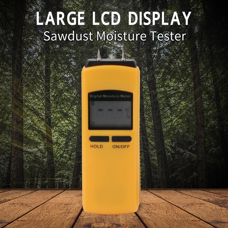 Wood Moisture Meter Portable Digital Damp Detector LCD Display Moisture