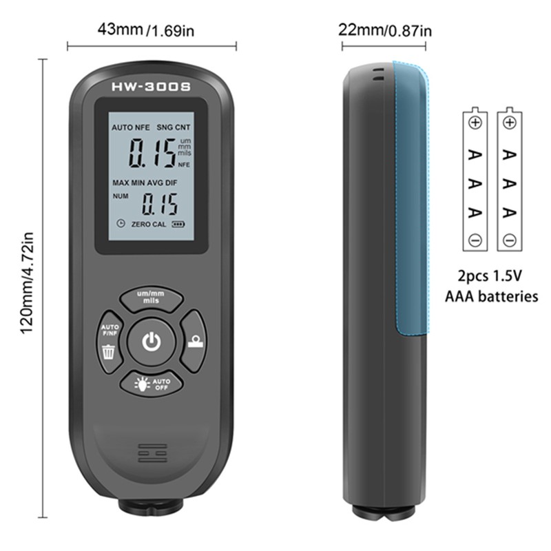 Coating Thickness Gauge High Accurancy Digital Paint Film Thickness Tester