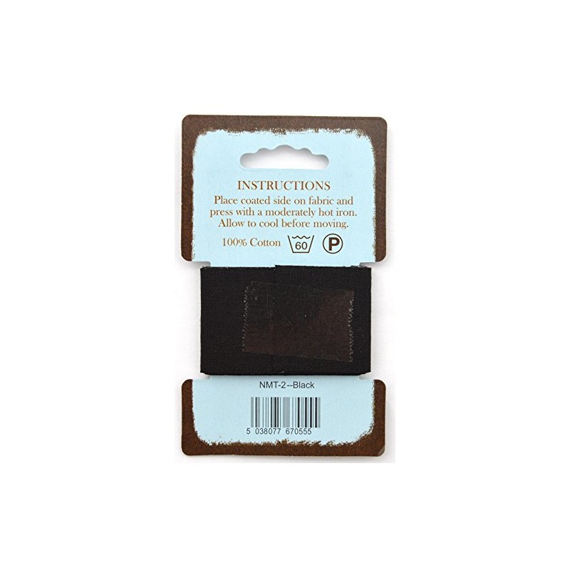 Nortexx Iron On Repair Tape-Black, 100% Cotton, 14 x 8