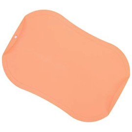 doblé Non-Scratch Flexible Cutting Board for Chopping, Scratch Free Juice Grooves with Easy Grip Handle, Non-Slip Dishwasher Safe for Kitchen (Medium (13.5" x 9.3"), Peach)
