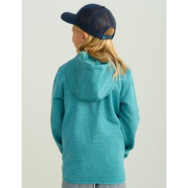 HUK Unisex Coldfront, Performance Fishing Hoodie for Kids, Storm Blue Heather