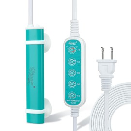 hygger Mini Submersible Aquarium Heater, Turtle and Betta Tank Heater with Digital Display/Five-Key External Controller Freshwater (75W-Key)