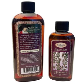 Herbaria Lavender Aftershave All-Natural with Essential Oils. 4 oz. Soothes & Protects. Enjoy Our Soaps and Other Skin-Friendly Products.