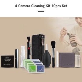 Andoer Professional Camera Cleaning Kit Lens Cleaning Kit with Air Blower Cleaning Pen Cleaning Cloth for Most Camera Mobile Phone Laptop