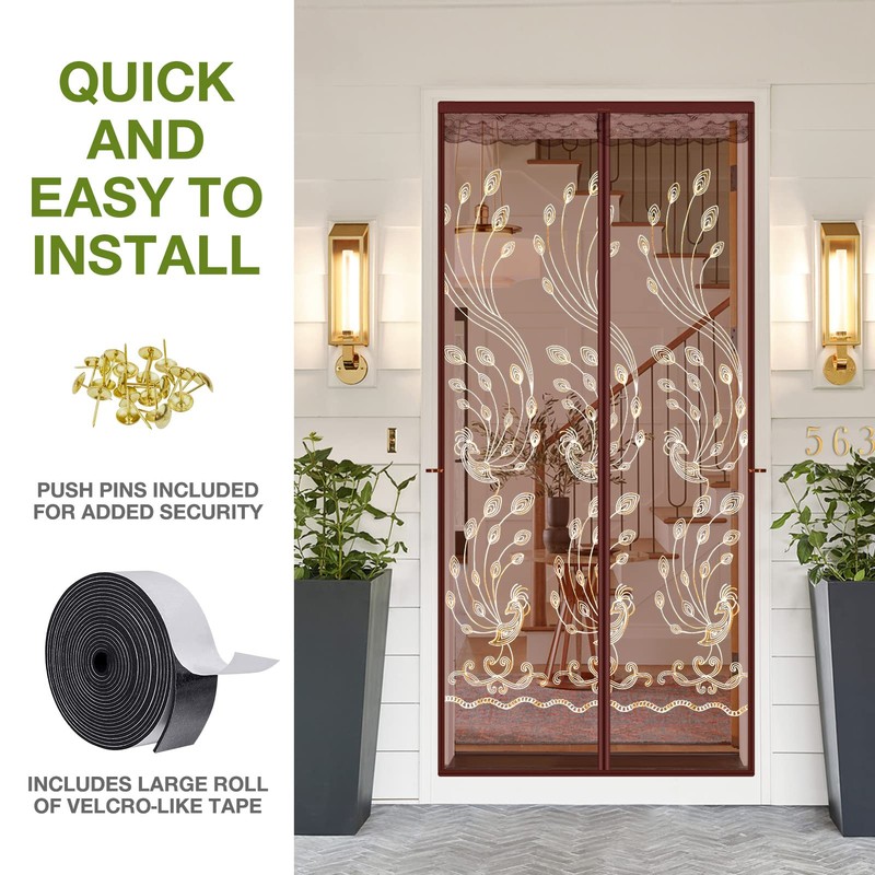 Magnetic Screen Door for Sliding Doors - Front, Back Patio,