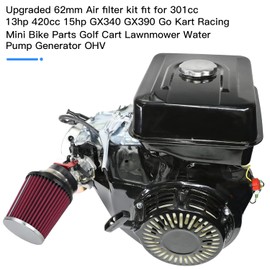 YOXUFA Upgrade Mini Bike Air Filter Adapter Stage1 Kit for Predator 301cc 420cc GX340 GX390 11Hp 13Hp Clone OHV Engine Mini Bike Go Kart Golf Cart Lawnmower Water Pump Pressure Washer Parts