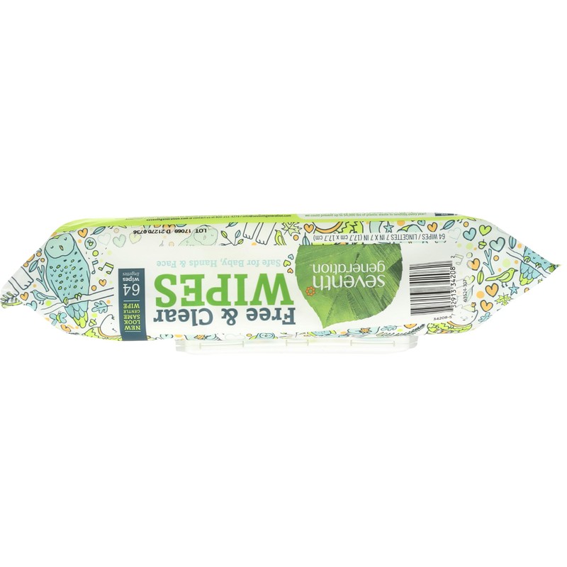 Seventh Generation Baby Wipes, 64 Count