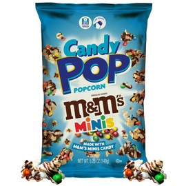 Candy Pop M&Ms Minis Candy Coated Popcorn (5.25oz bags, 1-Pack)
