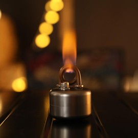 Gexdes Mini Alcohol Stove – Jetfire, Heat - Resistant Rubber Grip & Leak - Proof Design | Compact, Windproof & Effortless to Operate – Ideal for Camping, Emergency Preparedness & Outdoor Adventures