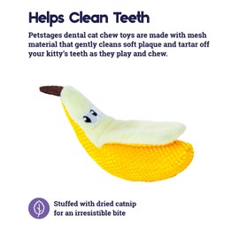 Petstages Catstages Dental Banana Catnip Cat Chew Toy