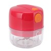 Garlic Chopper USB Charging Portable Red Double Blade 360 Degrees