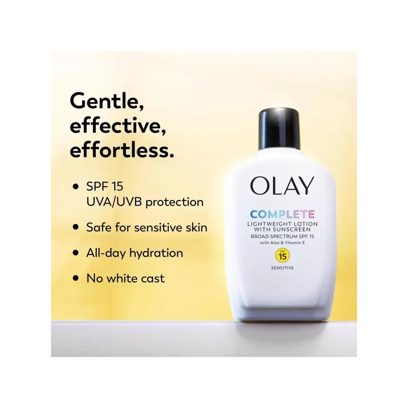 Olay 올레이 페이스 모이스처라이저 자외선 차단제 브로드 스펙트럼 SPF 15로
