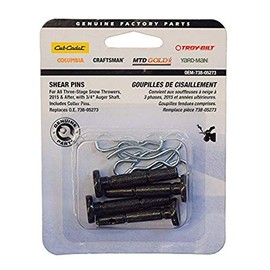 MTD OEM-738-05273 Three-Stage Shear Pin Set (4) 1/4" X 1.5"