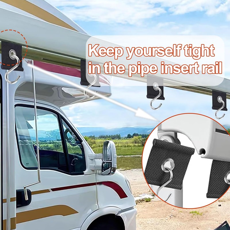 SI SEN Piping Eyelet, RV Awning Hook, Hook Piping Rail