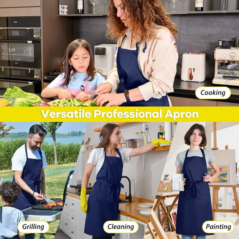 ROTANET Extra Large Apron for Men Adjustable Bib Aprons with