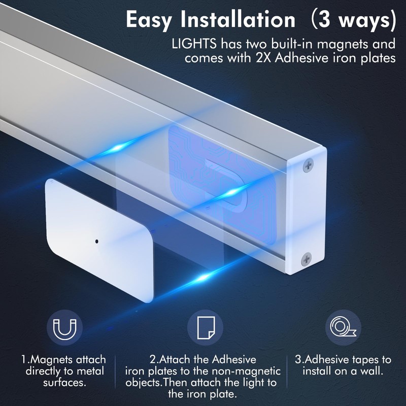 Under Cabinet Lighting 4 Pack,Under Cabinet Lights Wireless,Motion Sensor Light
