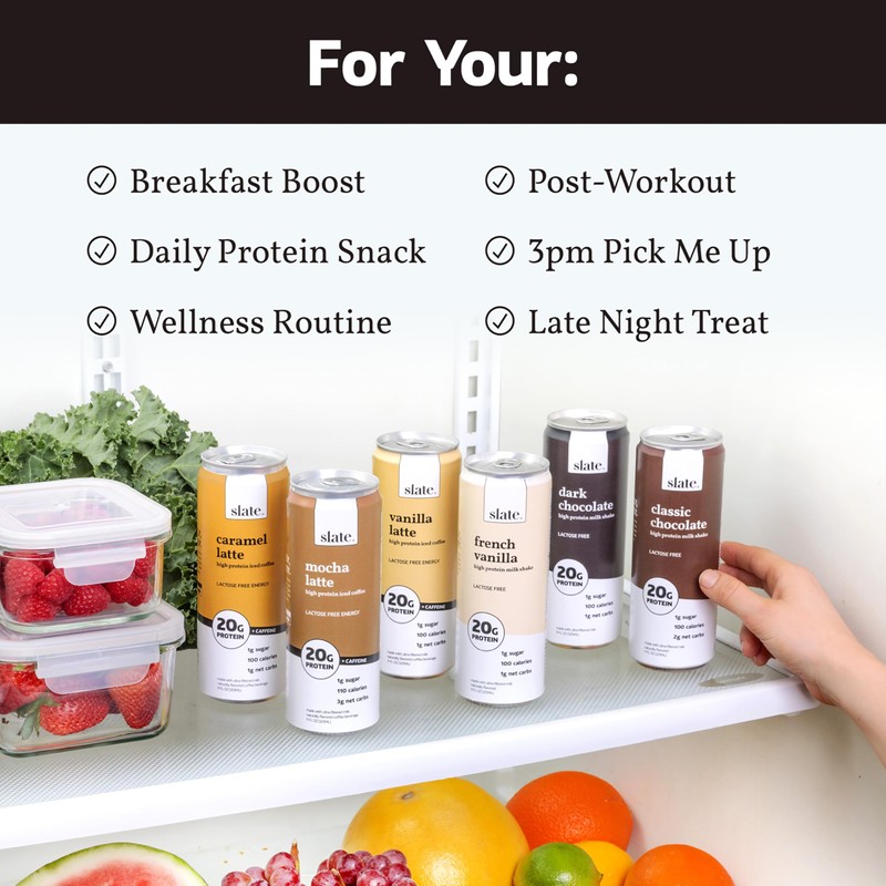 Slate Milk - High Protein Iced Coffee - Mocha Latte,