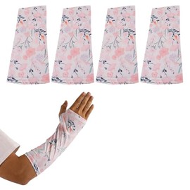 LAPLUIE 4 Packs Arm Cast Cover Elastic Short Cast Covers Protector Arm Sling Sleeve Cast Decorations for Arm Bath Shower Cast Wound Covers 11 Inch Length x 9-11 Inch Circumference (Floret)