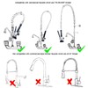 Achelous Pre Rinse Spray Commercial Sink Faucet Sprayer Dual Function,Spray