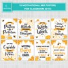 Decorably 15 Motivational Bee Posters for Classroom, 11x14in Matte-Laminated Inspirational