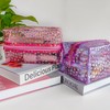 TotePrint Waterproof Transparent Makeup Bag Shiny Diamond Pattern Bag 2pcs,