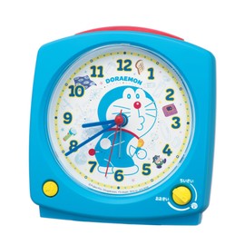 Seiko CQ615L Doraemon Clock Alarm Clock, Talking Alarm, Analog, Blue, 4.9 x 4.7 x 2.7 inches (125 x 120 x 69 mm)