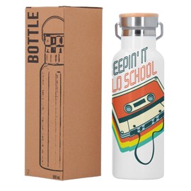 Keepin It Old School Vacuum Flask Stainless Steel Vintage 80's Music Cassette 500 ml