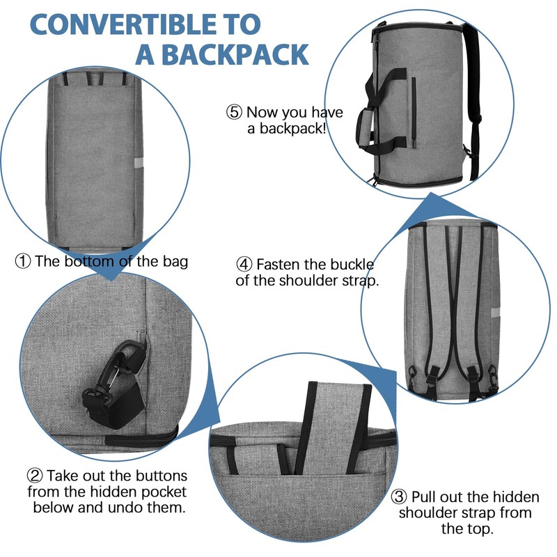Garment Bags for Travel,50L Carry on Convertible Garment Duffle bag
