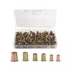 AOMIKITSTU Rivet Nuts 180pcs, 8-32, 10-24, 1/4-20, 5/16-18, 3/8-16in Threaded