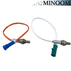 MINOOM 2PCS 234-4493 234-4555 Upstream Downstream Oxygen O2 Sensor Replacement for 2011 2012 2013 2014 2015 2016 2017 2018 2019 Ford Fiesta 1.6L Part No.#2344493丨2344555
