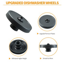 5304532229 5304521179 Dishwasher Wheels Replacement for Frigidaire Lower Dishrack Rollers Assembly BGHD2433KF0 BGHD2433KF1 Frigidaire Dishwasher Parts Bottom Rack Wheels Basket Lower Rollers 8Pcs