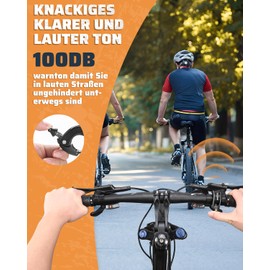 CYCLESPEED Bicycle Bell Mountain Bike Bell Bicycle Bell 100 dB Aluminium Alloy Road Bike Bell Bicycle Bell for MTB Ebike Children's Bicycle 22.2 mm