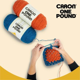 Caron One Pound Purple Yarn - 2 Pack of 454g/16oz - Acrylic - 4 Medium (Worsted) - 812 Yards - Knitting/Crochet