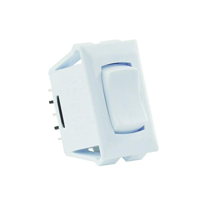 JR Products 12695 White SPDT Mom-On/Off/Mom-On Switch