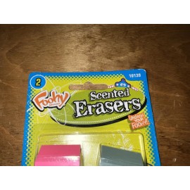 Foohy NEW Foohy Scented Smelly Erasers 2 Pack Watermelon Grape 2000s School Supply Vtg