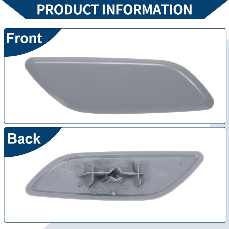 Hihaha Front Right Side Bumper Headlight Washer Nozzle Cover Cap