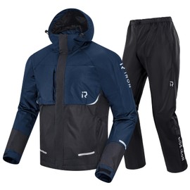 IRON JIA'S Motorcycle Rain Suit for Men/Women-Waterproof Lightweight Durable Rainwear Outdoor Gear for Fishing, Hiking