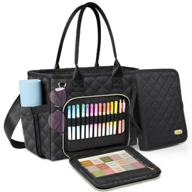 BellaHold Large Bible Bag with Bible Cover Case for Women, Church Bag with Shoulder Strap, Quilted Bible Cover for Bible Study Supplies, a Christian Gift for Women, Black