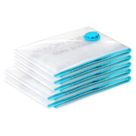 SilverRack Vacuum Bags for Clothes [Pack of 5] in 2 Sizes (3 x Large + 2 x XL) - BPA Free - Vacuum Bags for Clothes, Pillows, Duvets and Jackets - Vacuum Bags