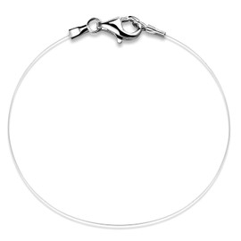 Bo&Pao Fishing Line Chain, Transparent Nylon Chain, Floating Chain, Nylon, Sterling Silver, No Gemstone