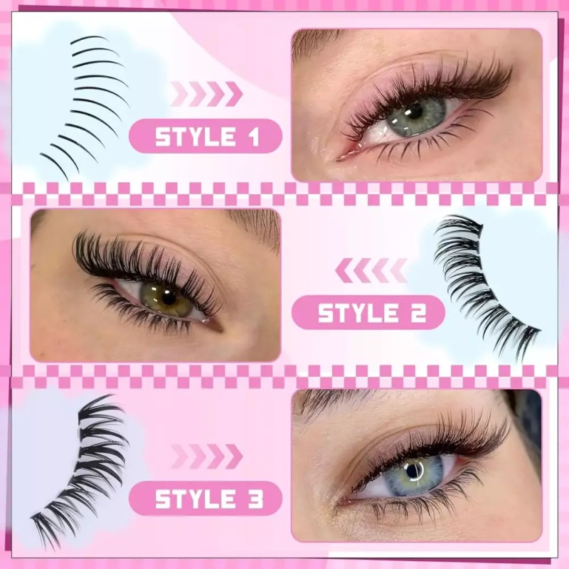 Yawamika 야와미카 바텀 래쉬 클러스터 DIY 하부 속눈썹 연장 5-8mm