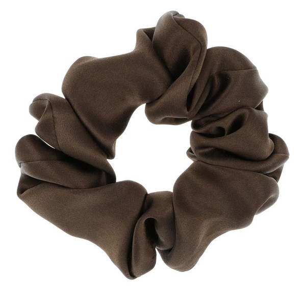 L. Erickson USA Silk Scrunchie - Sable Brown, Medium -