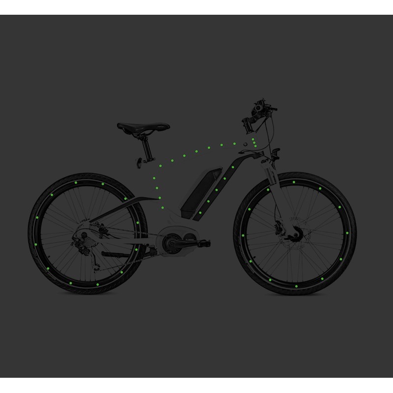 kit sticker reflejantes exagonales (Verde)