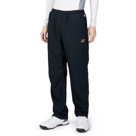 YONEX Long Pants, Lined Wind Warmer Pants (Fit Style), Unisex, Adult, black (007), S