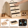 TORIBIO Essential Oils Box for 192 Bottles, Wooden Essential Oils