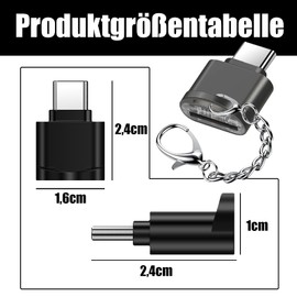 Powice Card Reader USB C, TF Memory Card Reader, Micro SD Adapter Suitable for Computers, Notebooks, Mobile Phones and Other Devices with USB C Interface