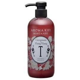 AROMAKIFI Moist & Airy Treatment, 16.9 fl oz (500 ml), Geranium & Ylang Ylang